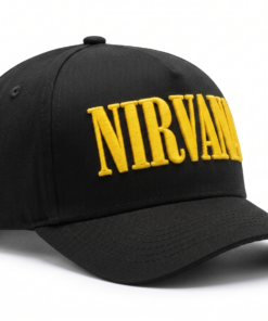 Gorra Nirvana Logo Bordado 3D (Curva y Plana) - Imagen 3