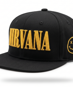 Gorra Nirvana Logo Bordado 3D (Curva y Plana) - Imagen 4